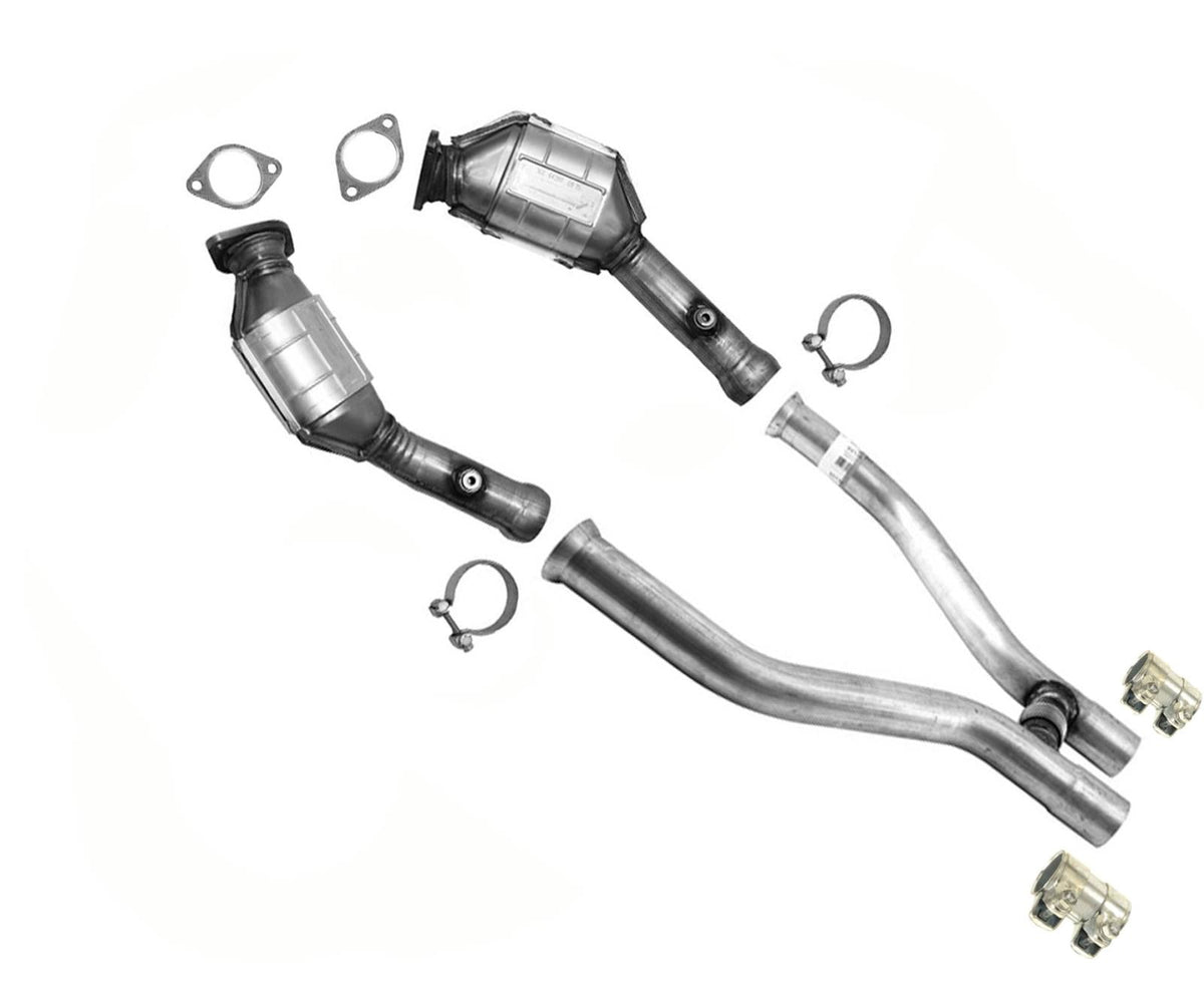 Left and Right Catalytic Converters Eng H Flex For 2011-2014 Ford Mustang 5.0L