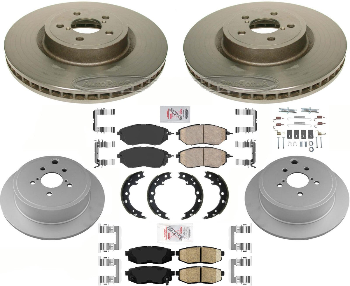 F&R High Performance Carbon Disc Brake Rotors Pads For Subaru Outback 2010-2014