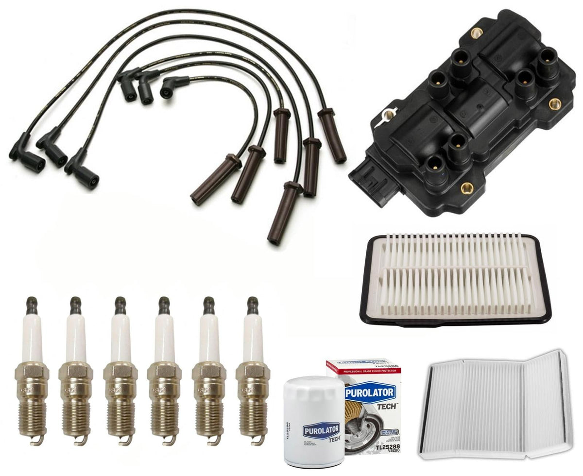 Ignition Coil Wires Platinum Spark Plugs & FIlters For Buick Lucerne 3.9L 09-11