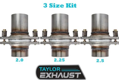 2" 2.25" 2.5" Exhaust Spherical Joint Repair Flange Universal Spring Bolt 3pckit