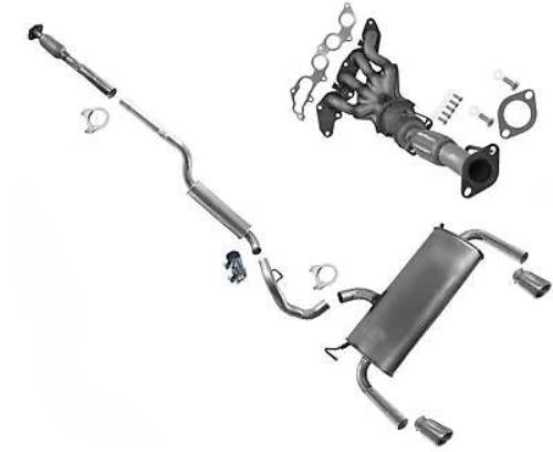 Made in USA Exhaust Resonator Pipes Muffler for Ford Escape 2013-2019 2.5L Eng.
