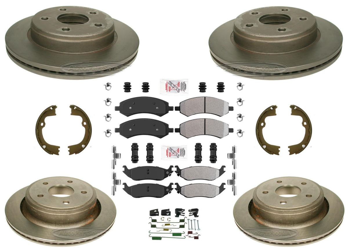 Performance Carbon Disc Brake Rotors Pads Kit for Ram 1500 2011-2018