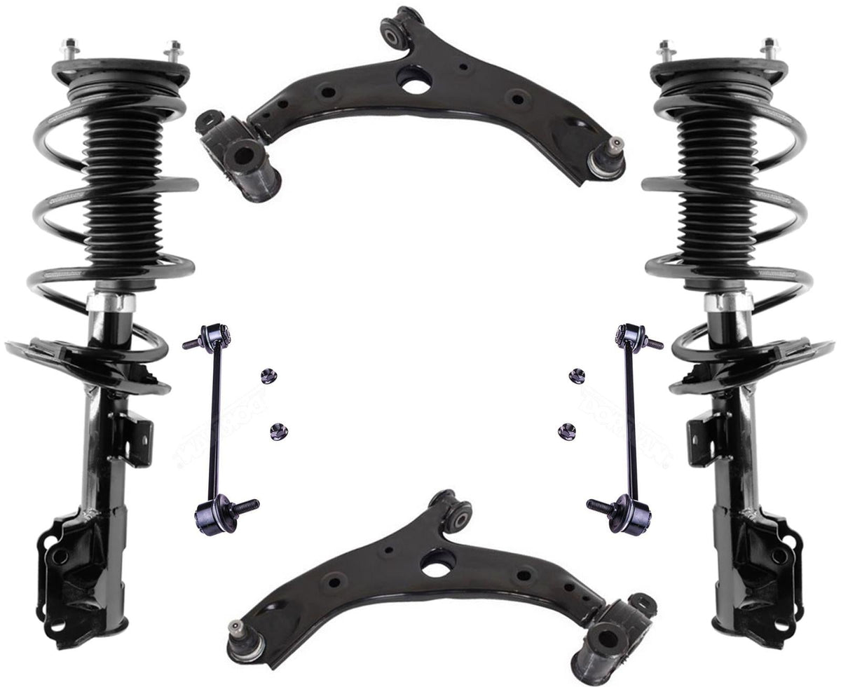 Front Complete Struts Assembly Lower Control Arms & Links For Mazda 3 2014-2018