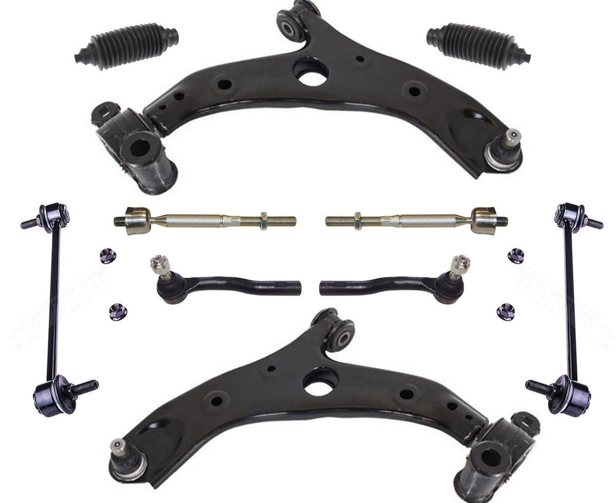 Front Lower Control Arms Tie Rods & Links For Mazda 3 &  3 Sport 2014 2017 2018