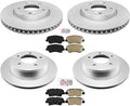 Front & Rear Coated Brake Rotors & Ceramic Pads For 11-16 Elantra 12-16 Veloster