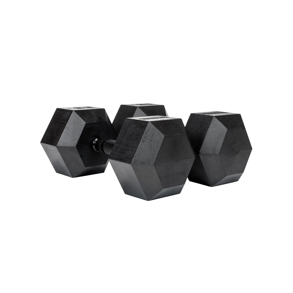 25kg Black Hex Dumbbell Pair