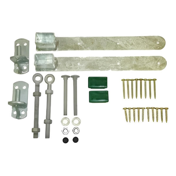 Galvanised Adjustable Hook and Band Hinges (Set of 2)