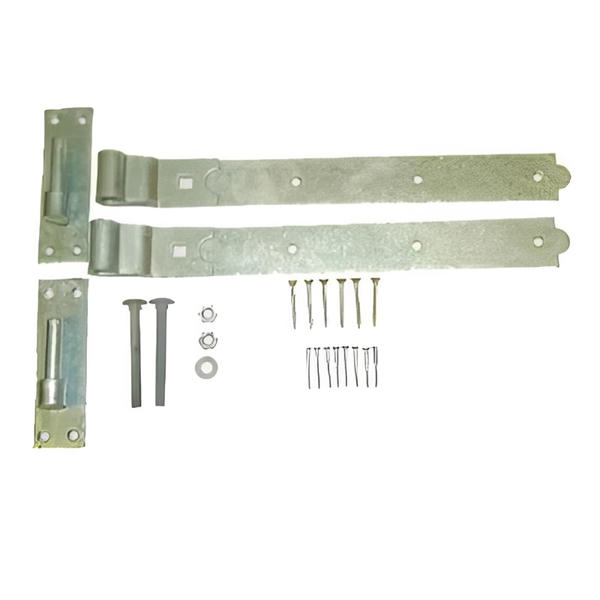 Galvanised Folded Hook and Band Hinges incl Bolts and Screws (Set of 2)