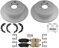 Rear Performance Coated Disc Brake Rotors Pads for Subaru Outback 2010-2014