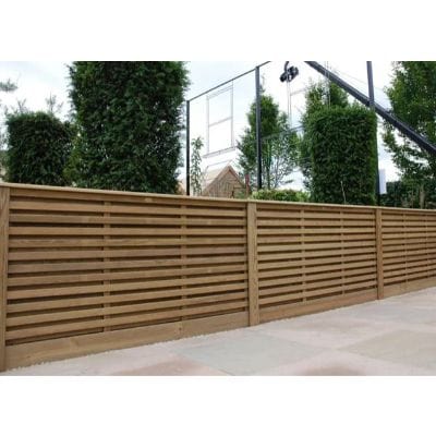 Frameless Venetian Hit and Miss Fence Panel - All Sizes