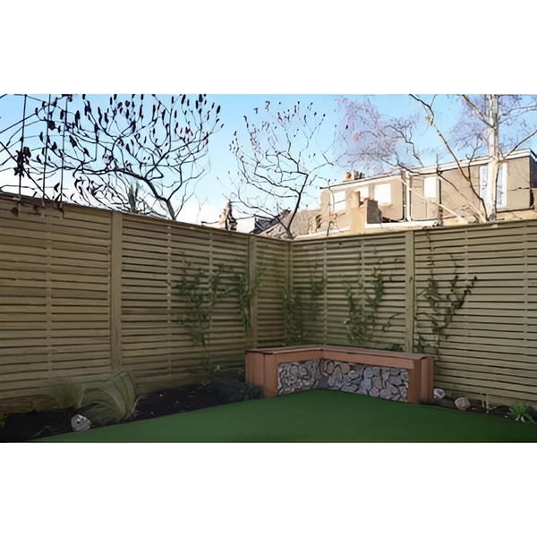 Frameless Venetian Hit and Miss Fence Panel - All Sizes