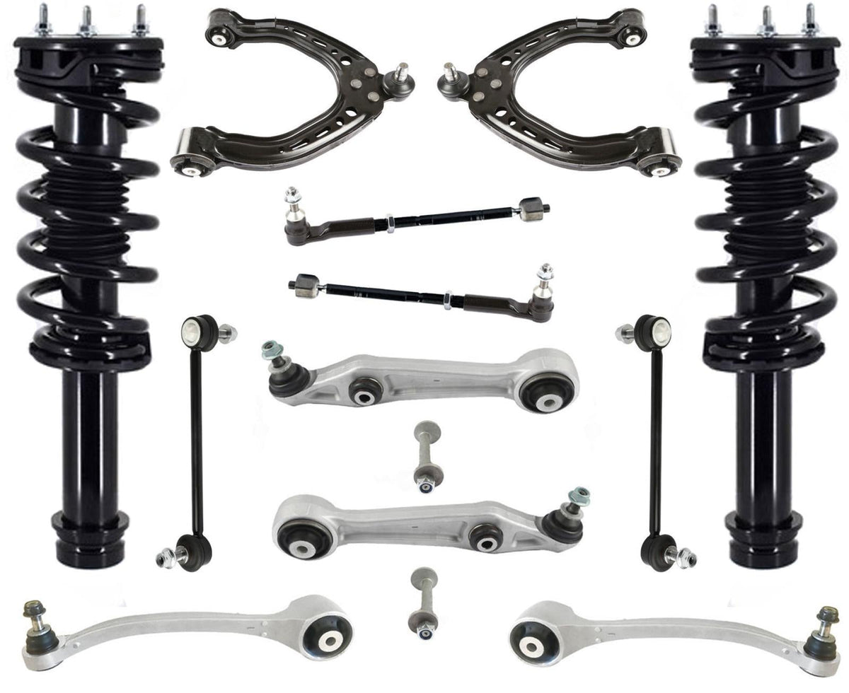 Front Struts Control Arms Tie Rods & Links For Tesla S 2014-2016 All Wheel Drive