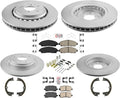 Front & Rear Coated Disc Brake Rotors & Ceramic Pads for Acura MDX 2017-2020