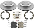 Rear Coated Brake Rotors Pads Hardware Parking For Honda Passport 2019-2024