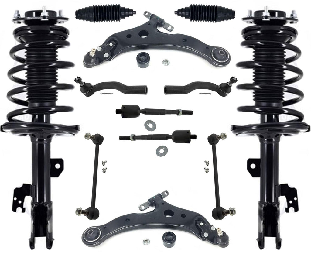 Front Struts Control Arms Tie Rods & Links For Toyota Camry 2.4L SE 2007-2011