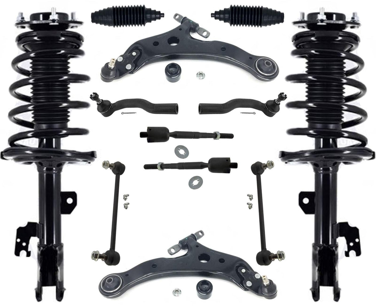 Front Struts Control Arms Tie Rods & Links For Toyota Camry 2.4L SE 2007-2011