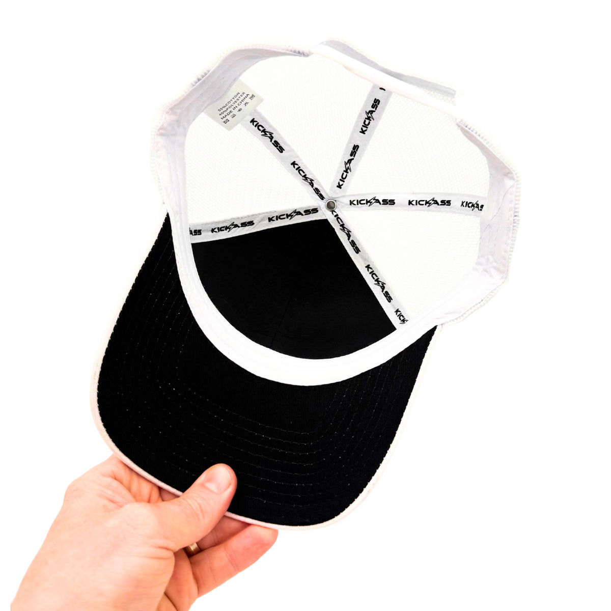 KickAss Snapback Trucker Cap - White