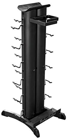 Body Solid Accessory Stand with multiple hooks and tray
