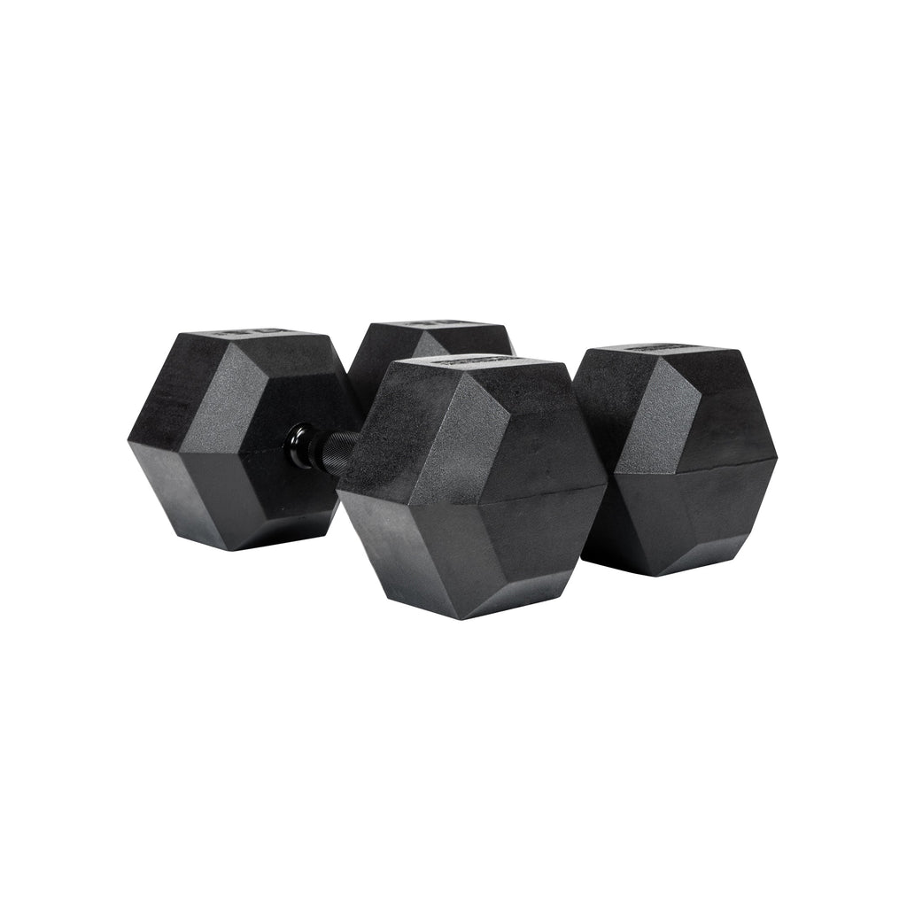 27.5kg Black Hex Dumbbell Pair
