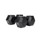 27.5kg Black Hex Dumbbell Pair