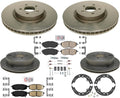 F&R High Performance Carbon Disc Brake Rotors Pads For Subaru Outback 2010-2014