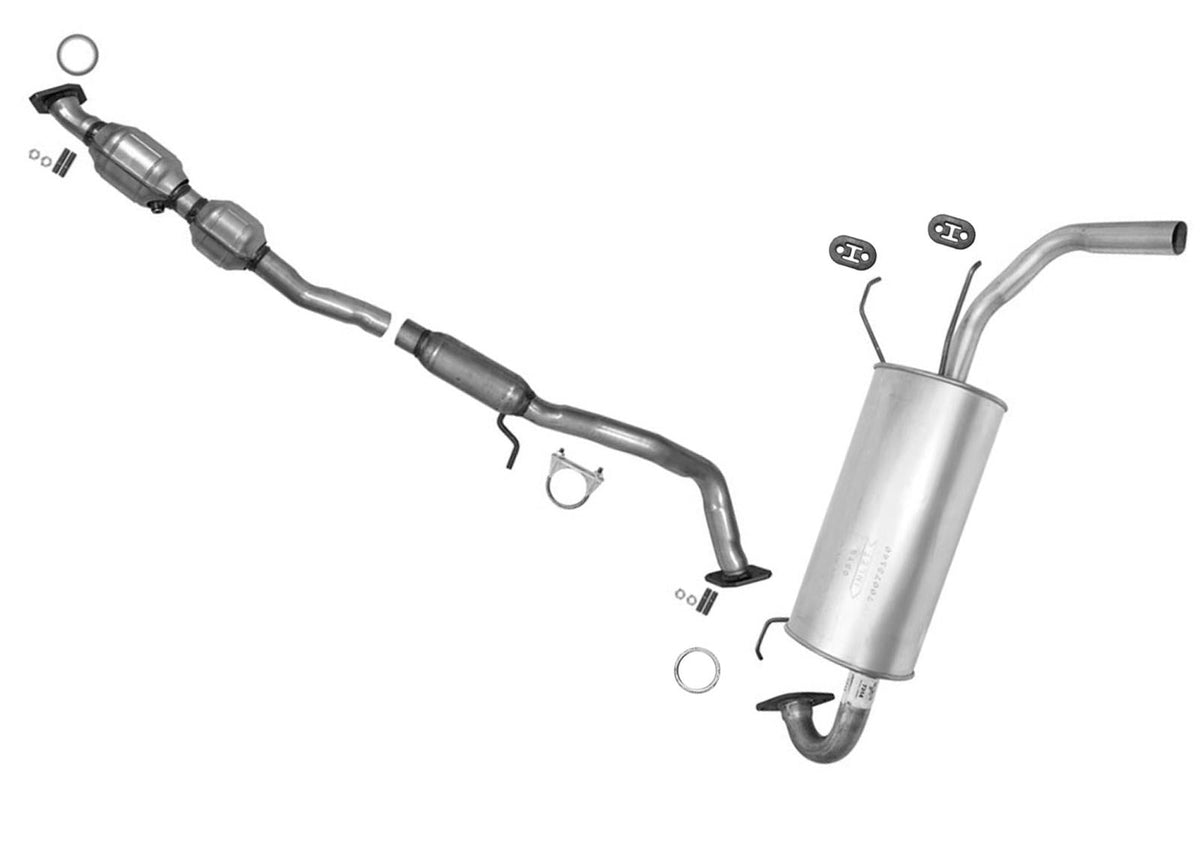Catalytic Converter Resonator Rear Muffler w Gasket for Mazda Miata 2004 2005