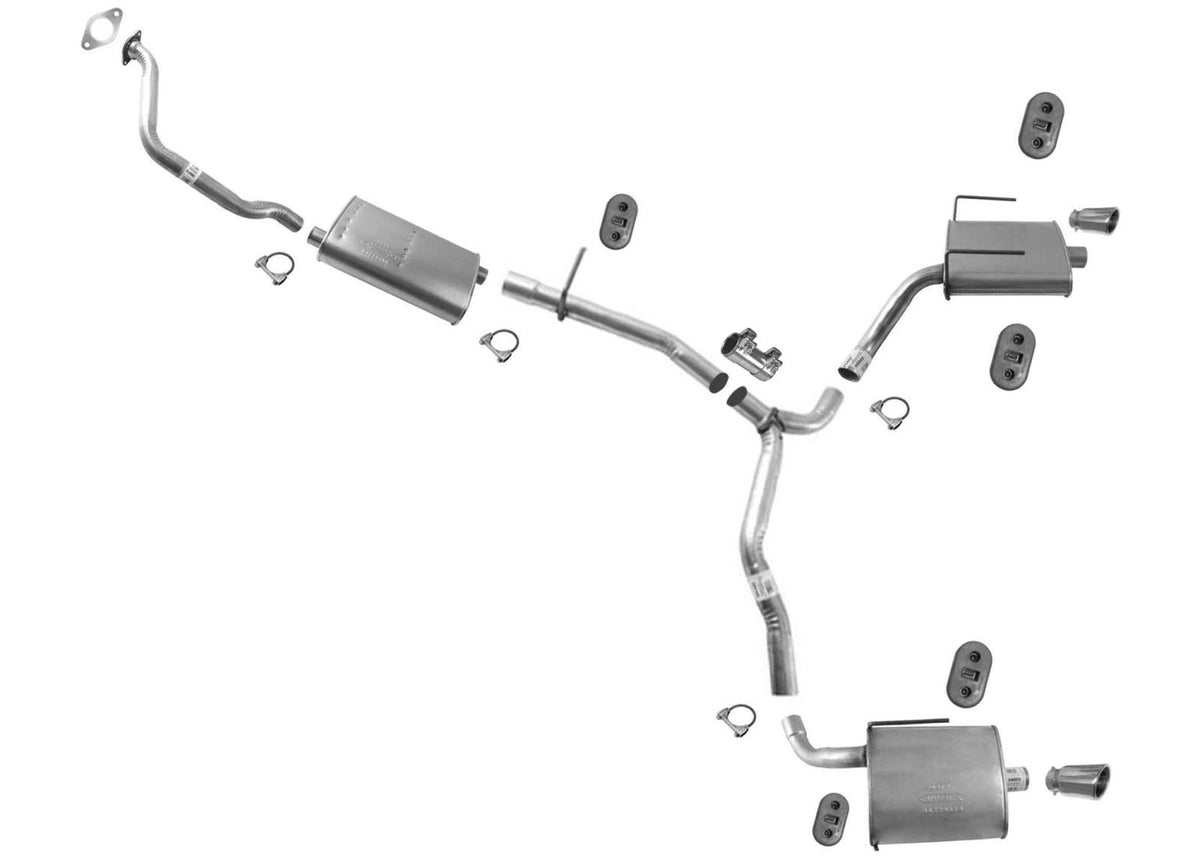 Exhaust System Fits Buick Enclave 2009 2010 2011 2012 3.6L With Chrome Tip