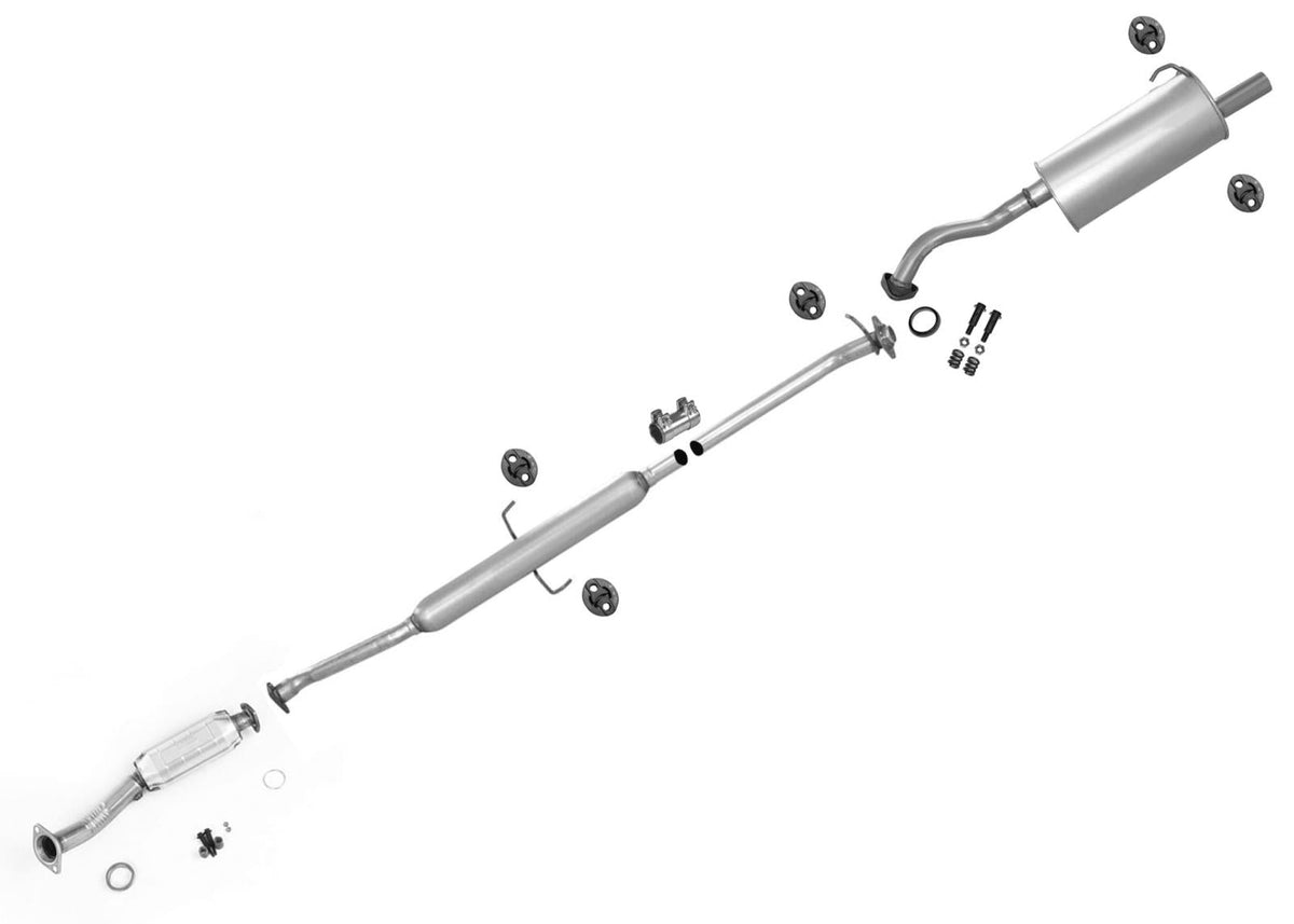 Front Catalytic Converter Resonator Rear Muffler for Honda CR-V 2002 2003 2004