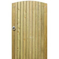 Convex Featherboard Gate Incl Post and Fittings 1.75m x 1m - Jacksons Fencing