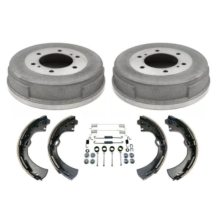 Brake Drums Shoes & Springs For 1998-2004 Nissan Frontier 2.4L Rear Wheel Drive