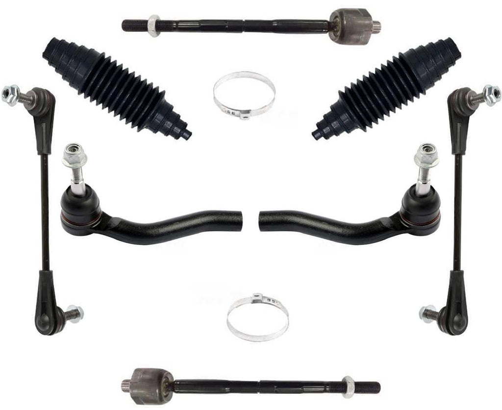 Front Inner Outer Tie Rods & Links For GMC Acadia 2017 2022 2023 & XT5 2017-2023