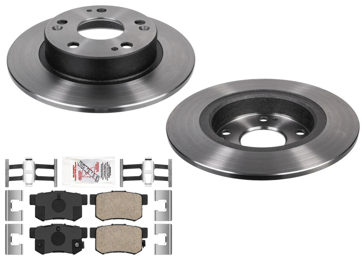 Rear Performance Carbon Disc Brake Rotors Pads for Honda Civic Si 2006-2011
