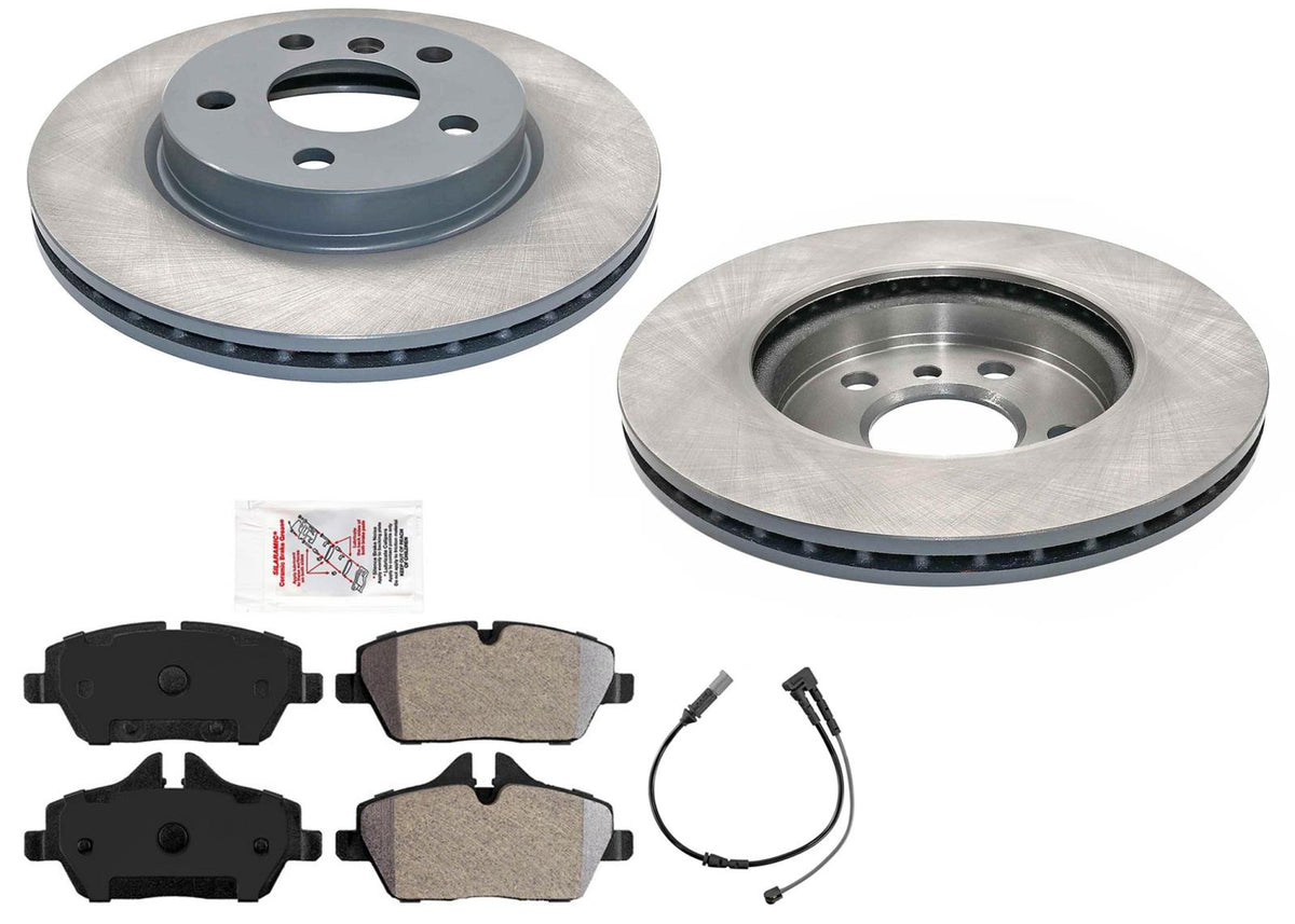 GEO Coated Front Disc Brake Rotors Pads For Mini Cooper 1.5L 2014-2024