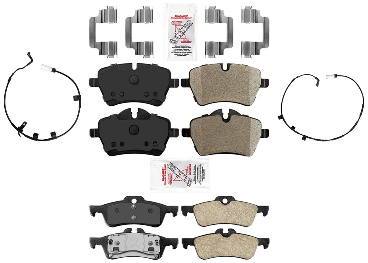 Front Rear Disc Brake Pads Sensors for Mini Cooper Convertible 2007 2008