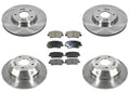 Front & Rear Brake Disc Rotors & Ceramic Pads For Hyundai Santa Fe 2010-2012
