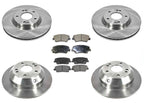 Front & Rear Brake Disc Rotors & Ceramic Pads For Hyundai Santa Fe 2010-2012