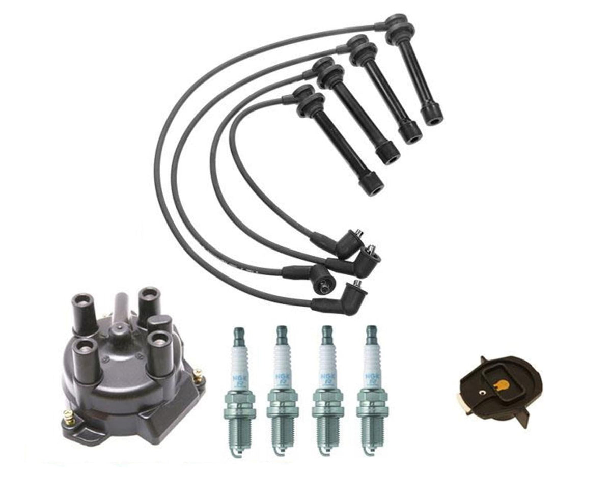 Tune Up Kit Wires Distributor Cap Rotor Spark Plugs For Nissan Altima 1997-2001