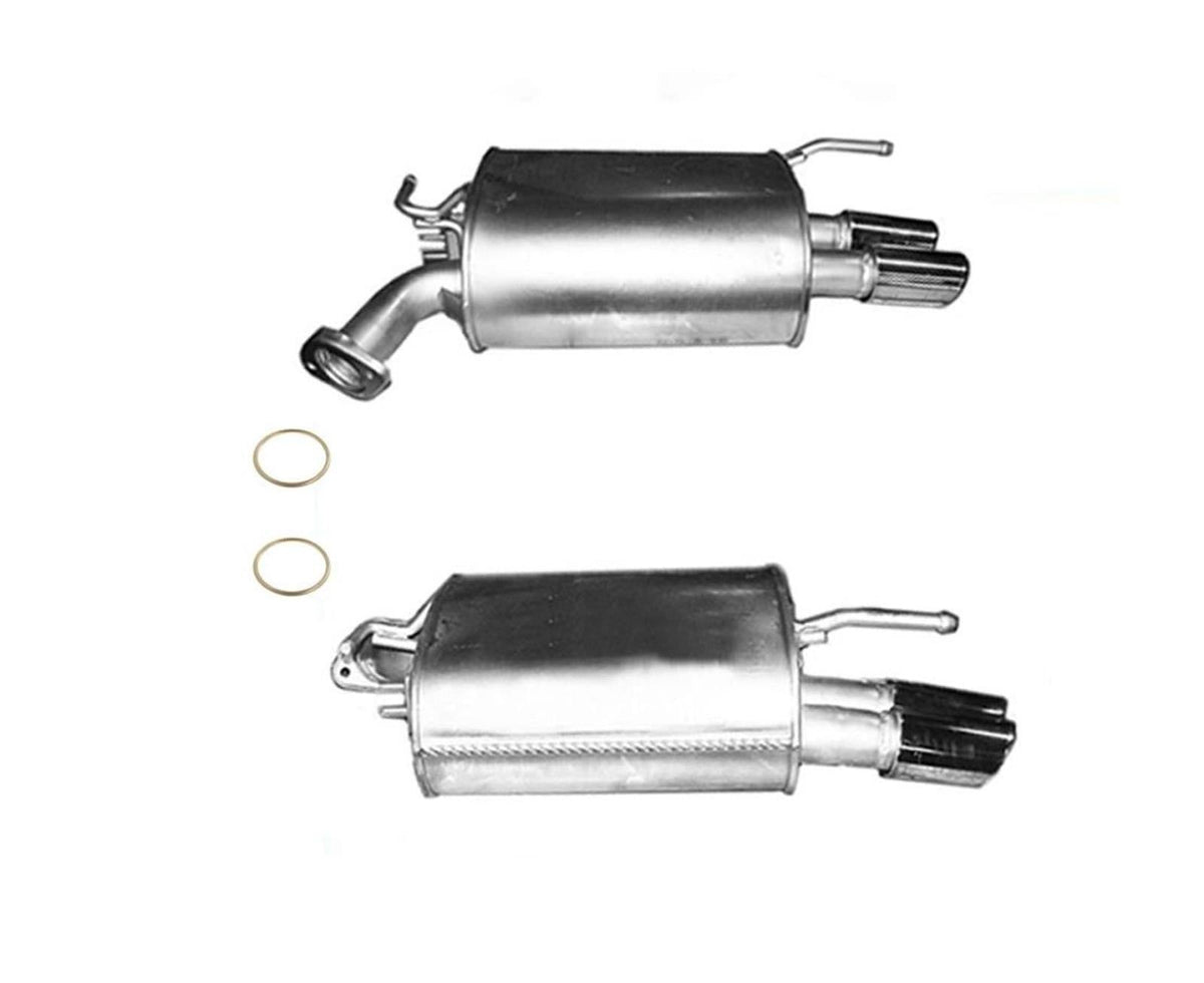 Rear Mufflers With Chrome Tips & Gaskets For Infiniti M35 06-10