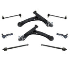 Control Arms Ball Joints Tie Rods Sway Bar Links 8Pc Chassis Kit Corolla FWD