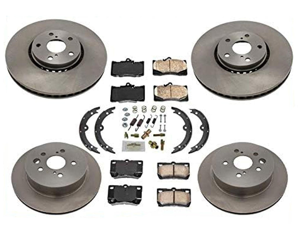 Front & Rear Brakes Disc Rotors Ceramic Pads 8pc for Lexus IS350 2009 2010 2011