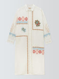 NEW Weekend MaxMara Gru Floral Short Sleeved Shirt Dress - White/Multi UK 16