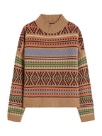 Weekend Max Mara Festoso Pure Beach Kaftan Wool Jumper - Size XS Beige/Multi
