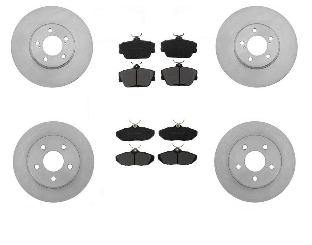 Front and Rear Disc Brake Rotors Brake Pads for Lincoln Mark VIII 1993 1994 1995
