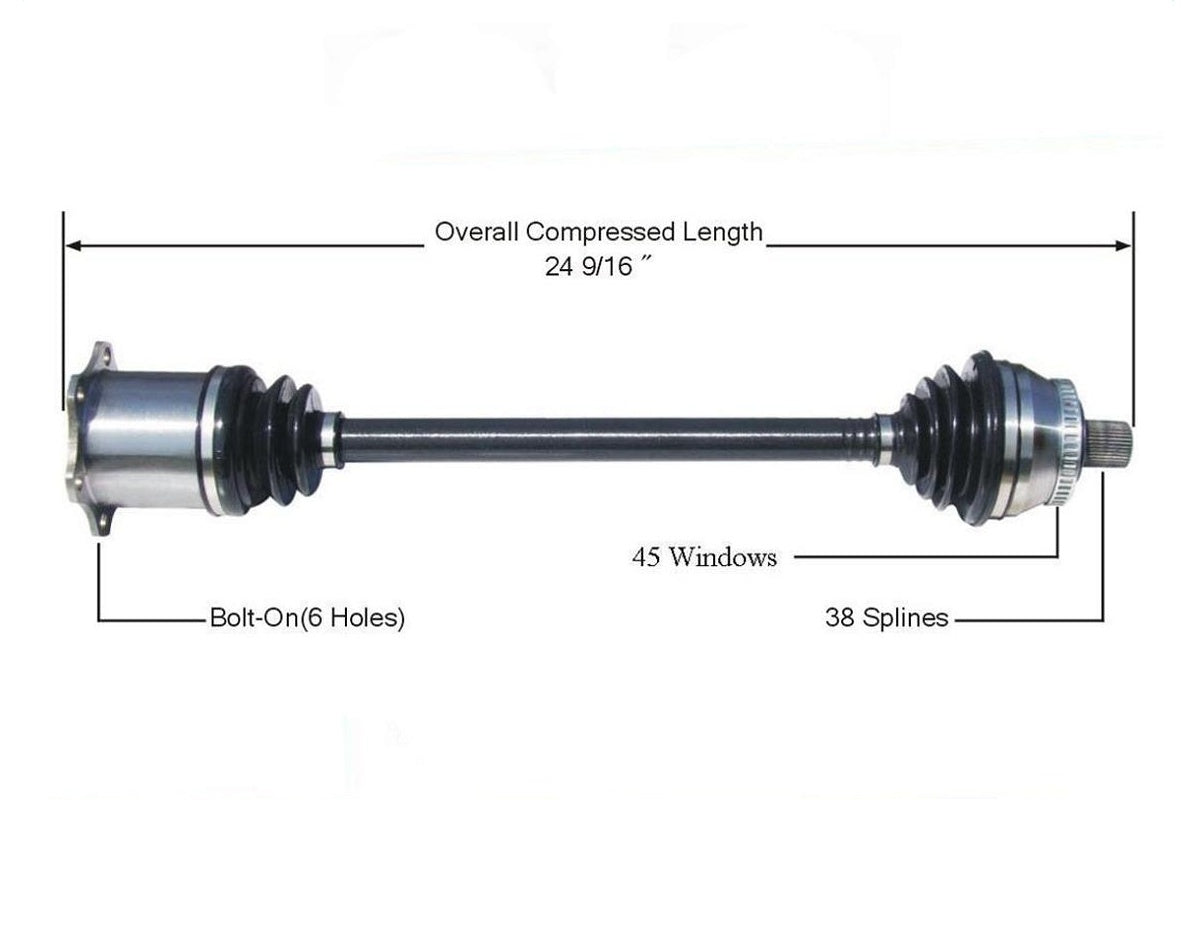 CV Drive Axle Shaft Fits Manual Transmission Audi Allroad 2001-05 Front Right
