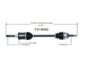 (1)  CV Drive Axle Shaft Fits Thunderbird Cougar 1989-98 Rear 8082