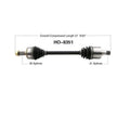 CV DRIVE AXLE SHAFT ASSEMBLY FRONT DRIVER SIDE FOR 10-13 ACURA TL MANUAL TRANS