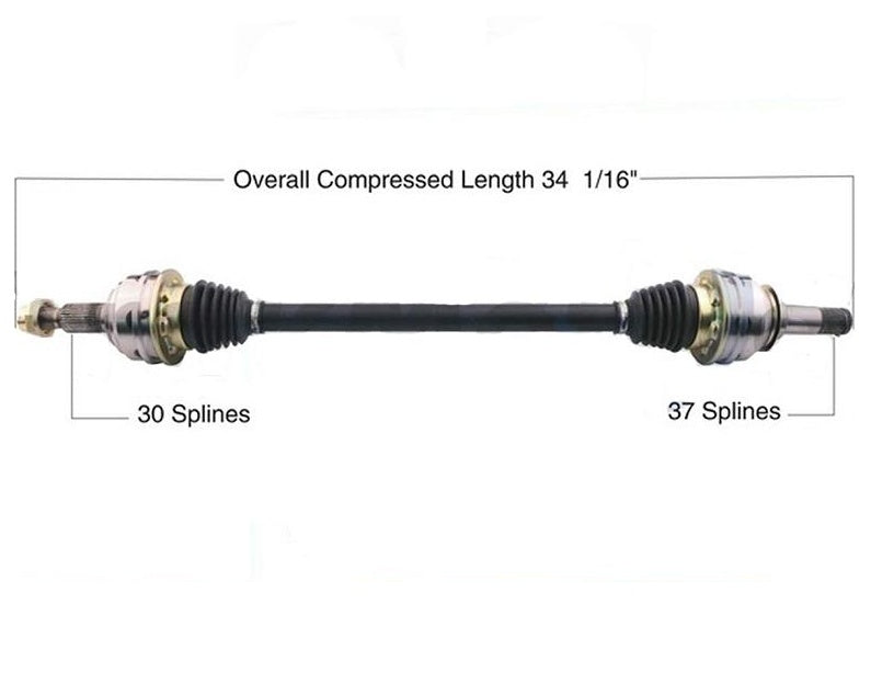CV DRIVE AXLE SHAFT ASSEMBLY REAR LEFT OR RIGHT SIDE FOR 11-14 VW TOUAREG
