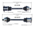 For 01-2005 Allroad Quattro With Automatic Transmission (2) Front CV Axle Shafts