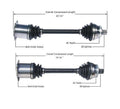 CV AXLE SHAFTS For 02-04 Audi A4 Quattro Sedan 1.8L 3.0L Automatic Transmission