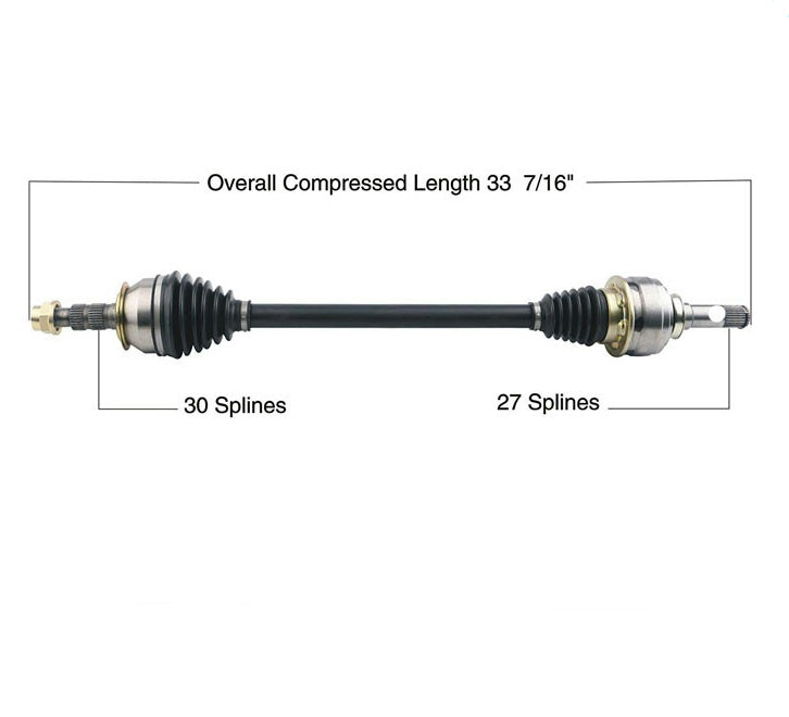 (1)Rear D/S Cv Axles For Chevrolet Camaro V6 3.6L Automatic Transmission